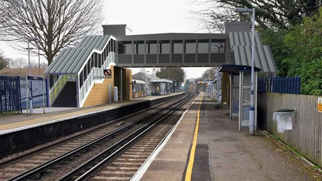 ‘Lift-off’ – project to provide step-free access at Bexley station in Kent kicked off in February: Bexley-station-AfA-artist-impression-900x600-c