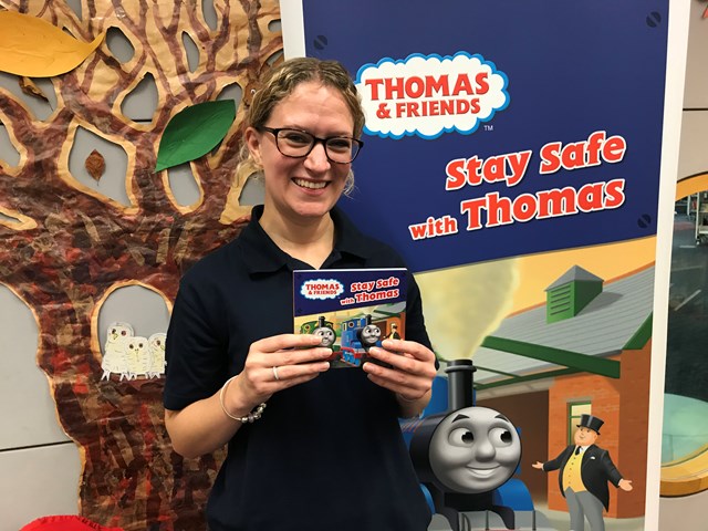 Network Rail launches new Thomas the Tank Engine book at Norwich Library to teach children railway safety: Stay Safe with Thomas launch in Norwich
