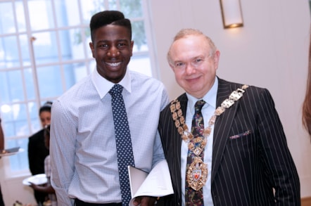 Jermain Jackman and Speaker Cllr M Desmond
