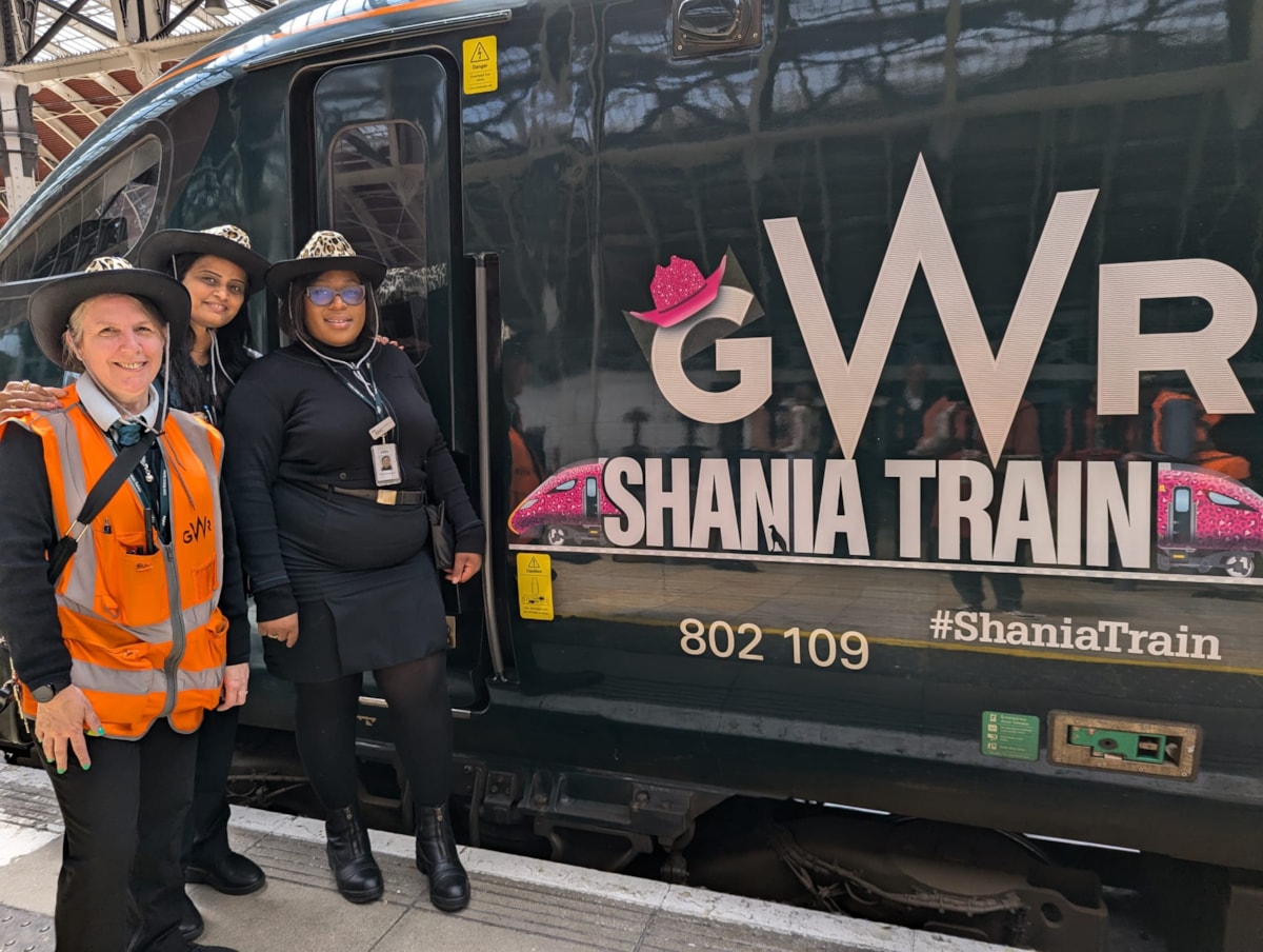 GWR colleagues alongside the Shania Train