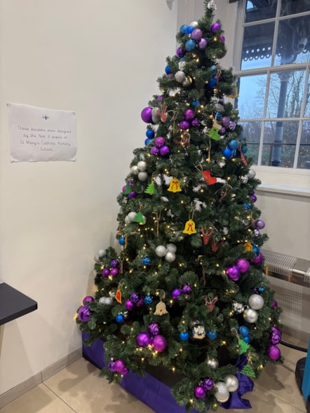 Malton station Christmas tree
