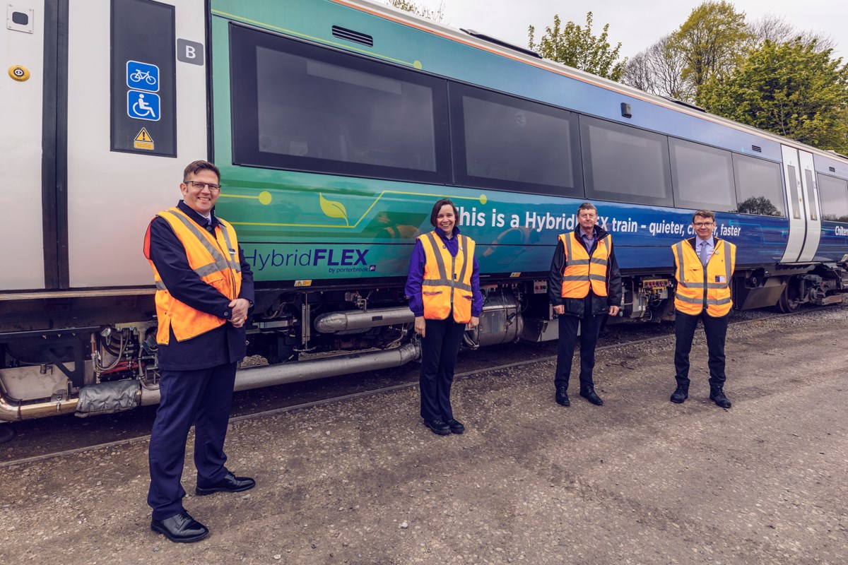 Pictured (left to right): Richard Allan, MD Chiltern Railways; Helen Simpson, Innovation and Projects Director, Porterbrook; David Eaton, Senior Manager – Marine|Rail|Land Defence, MTU; and Stephen McGurk, Chief Portfolio Officer, Porterbrook