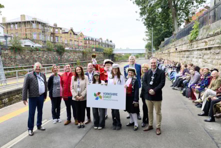 Scarborough station Railway 200 bench event (3)