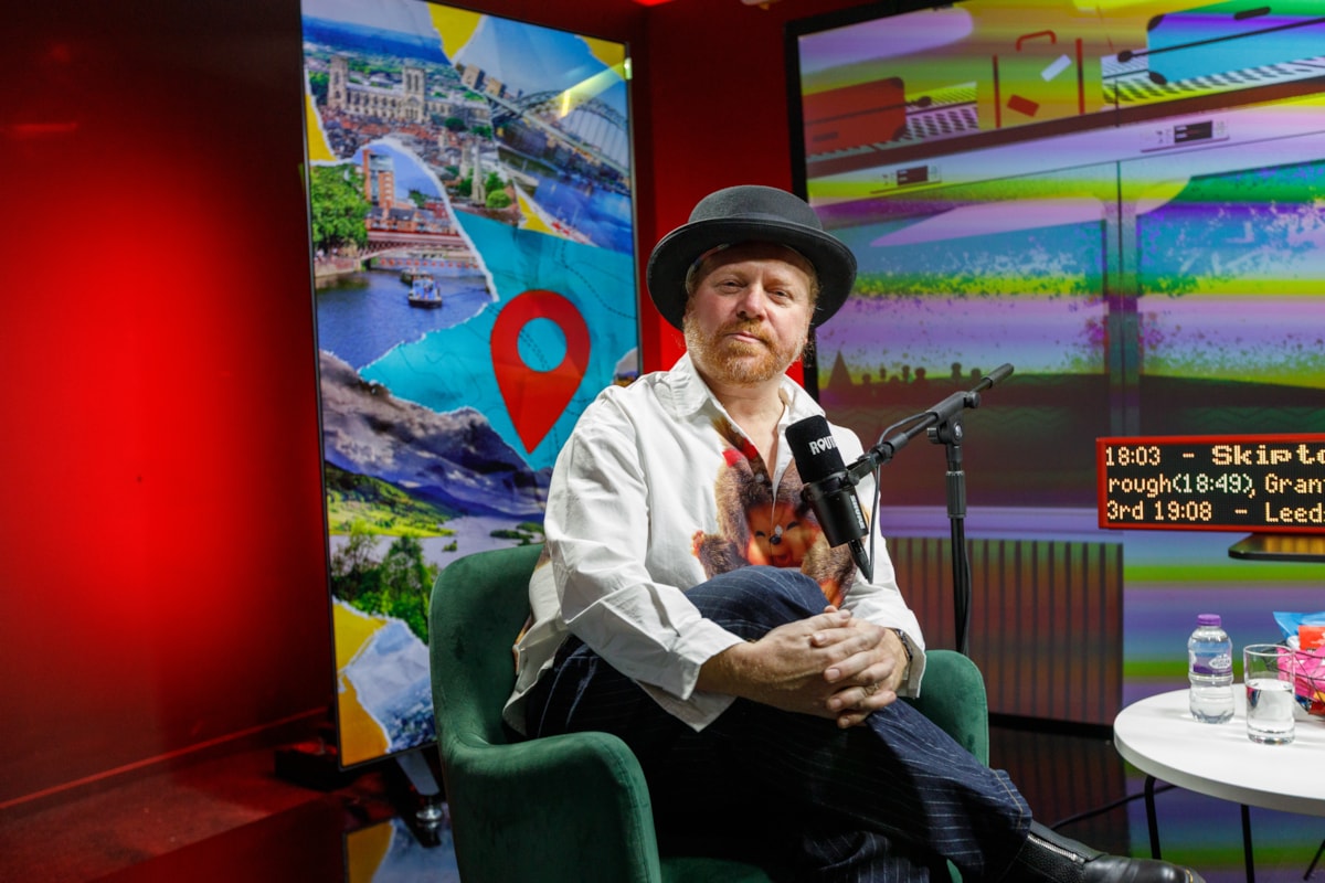 Leigh Francis in Routes Podcast Studio