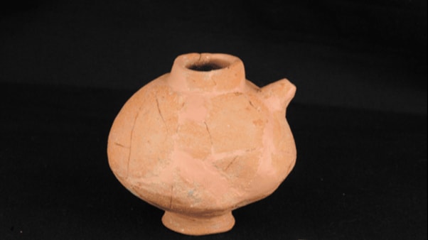 Ancient toddler's drinking cup on display at Cirencester's Corinium Museum