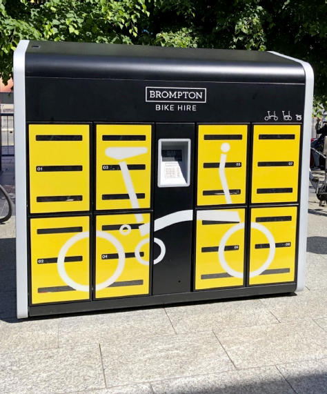 Brompton Bike Hire kiosk