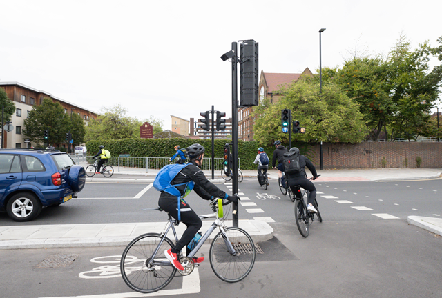 TfL Image - Cycleway 4 on Evelyn Street in Deptford