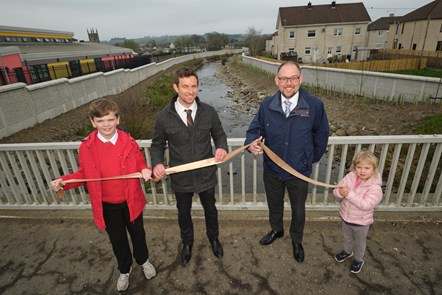 New Cumnock flood protection ribbon cutting