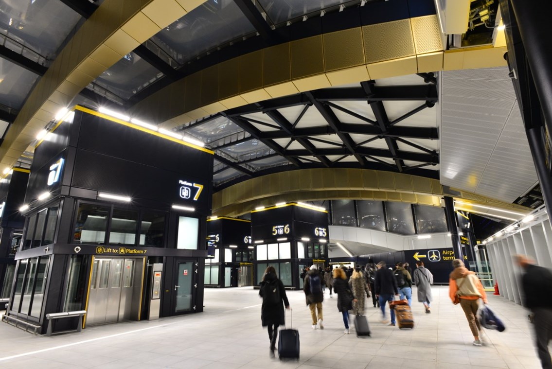 The upgraded Gatwick Airport station opened to passengers on the morning of 21 November 2023 8