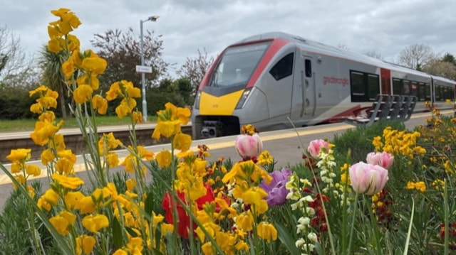 Relax and travel by train this August bank holiday: Greater Anglia Train Flowers