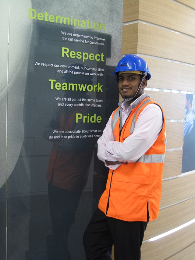 Londoner Prakash Navaratnarajah, Network Rail's 1000th apprentice