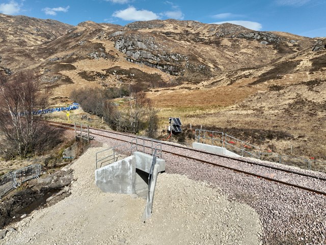 Lochailort improvement works: NR invests £1.8m at Lochailort on Mallaig line to improve resilience of the line against flooding and extreme weather.
