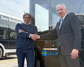 Left is Massimo Fiorese, La Linea with Angelo Costa, MD Arriva Italy: Left is Massimo Fiorese, La Linea with Angelo Costa, MD Arriva Italy