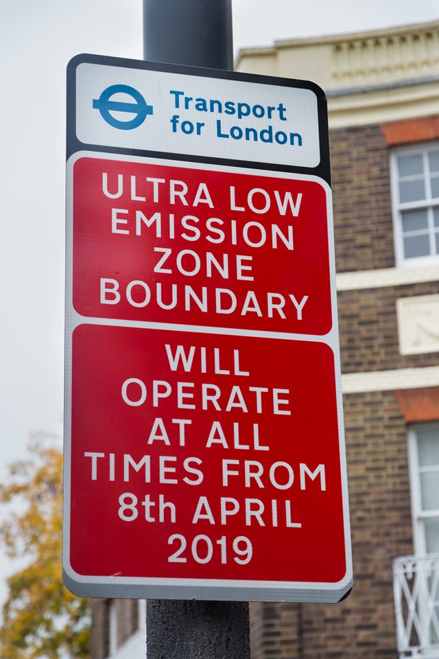 TfL Image - Ultra Low Emission Zone signs 03