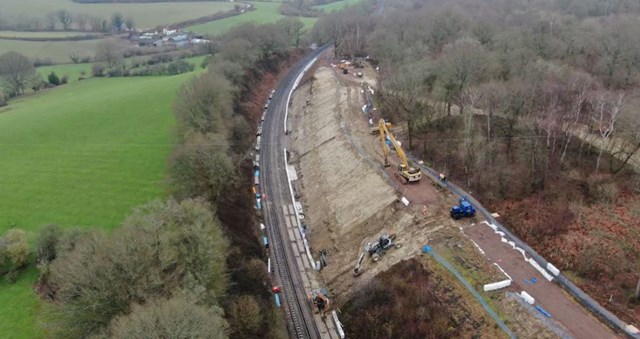 Network Rail engineers continue their battle for Hastings with three days of work to tackle vulnerable earthworks over Easter: High Brooms 4