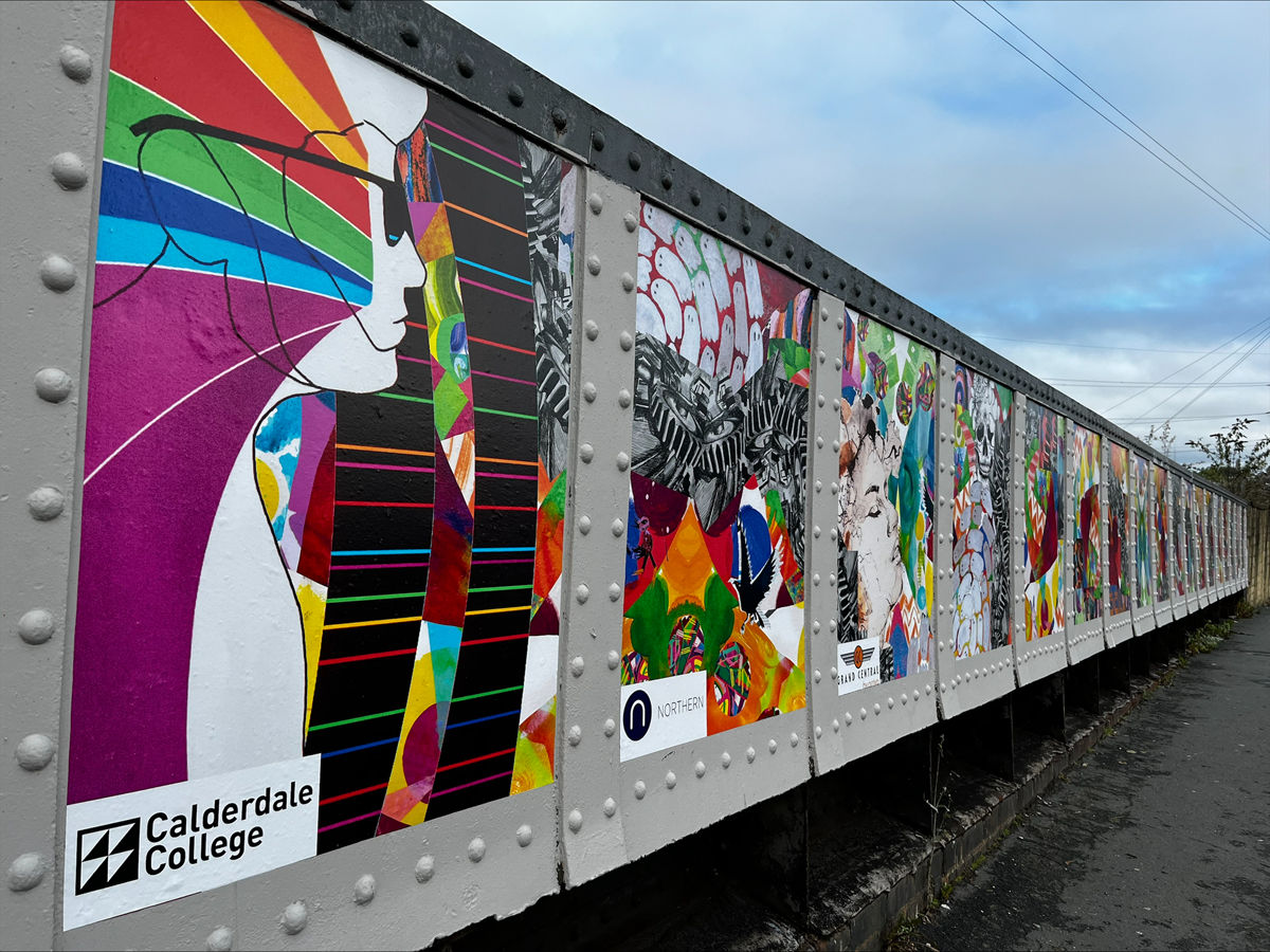 This image shows the artwork at Brighouse station