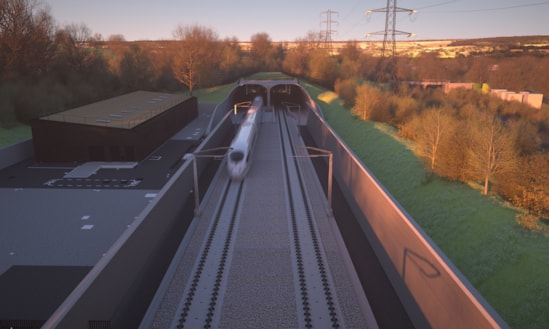 Visualisation showing the south portal of the Wendover green tunnel-2