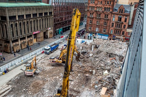 Queen Street - Consort House demolition progress, June 25 2018