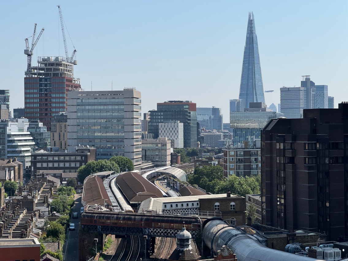 Waterloo East station, taken from the roof of London Waterloo