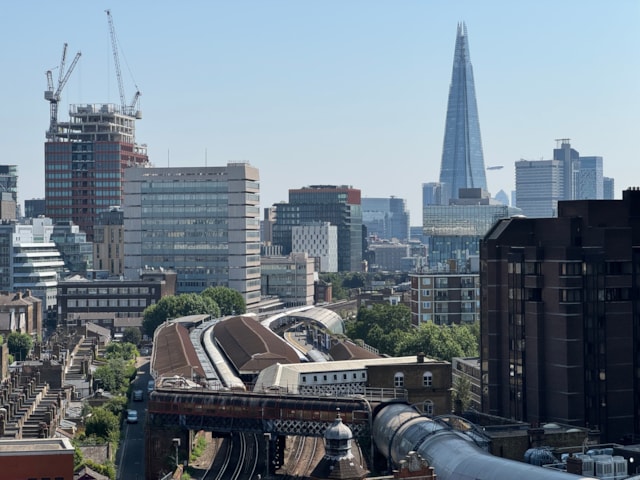 Waterloo East station, taken from the roof of London Waterloo