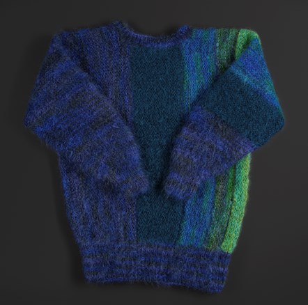 Woman's handknitted jumper,yarn designed by Bernat Klein, knit designed by Margaret Klein, 1963 - 1992.Image © National Museums Scotland