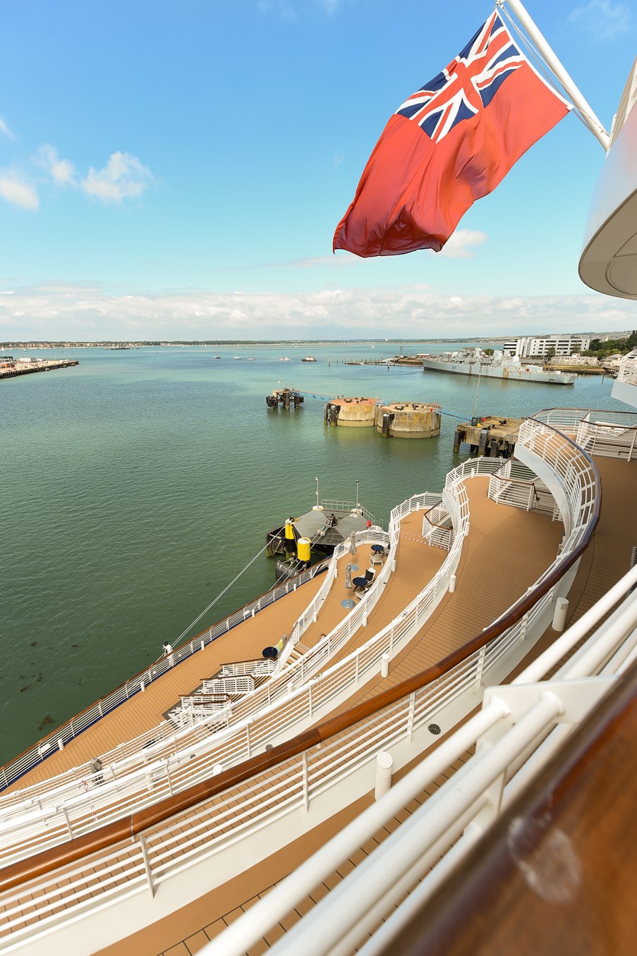 Saga Cruises' Spirit of Adventure - stern staircase and rear view