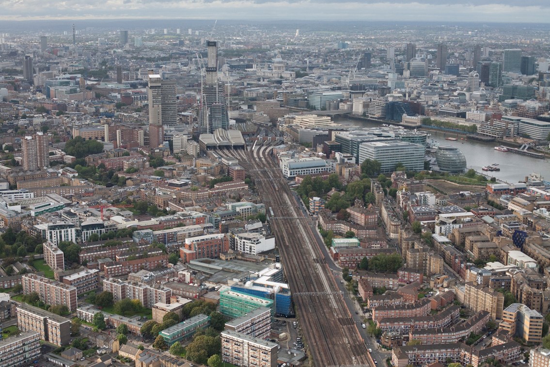 TRANSFORMATION OF LONDON BRIDGE ANNOUNCED: London Bridge station aerial view 1 (October 2010)