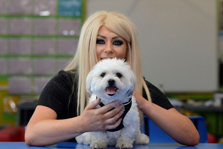 Nucky with owner and teacher Iona Steven