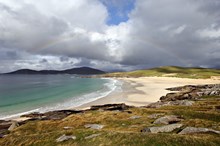 SMEEF - Beach and rainbow at Traigh Lar, Horgabost, Isle of Harris, Western Isles Area. Credit Lorne Gill-NatureScot