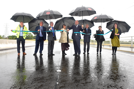 Ribbon cutting at opening ceremony