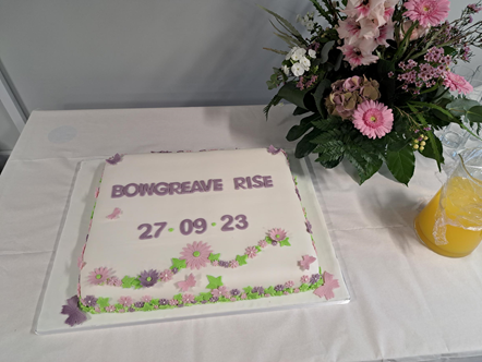 Cake to celebrate the opening of the new Bowgreave Rise Care Home