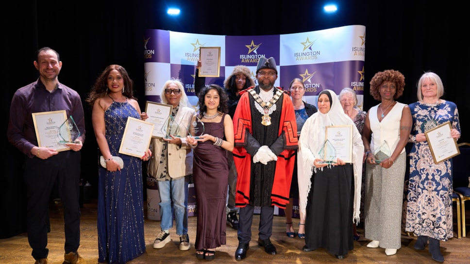 Mayor's Civic and Ben Kinsella Award Winners 2026 and the winner of the Mayor’s Award for Outstanding Service to Islington 2026