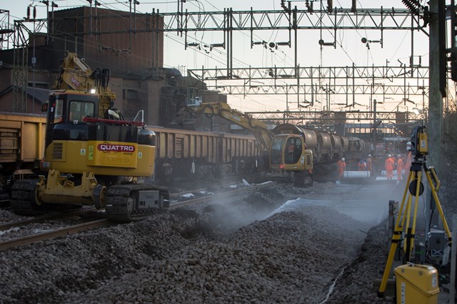 Track upgrades at Witham March 2015