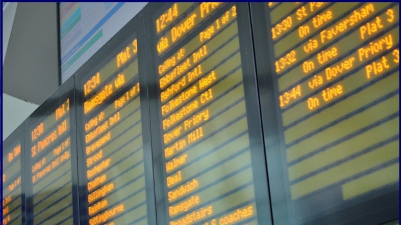 Southeastern first in UK to automate real-time timetable change updates for every train: Customer Information Screen