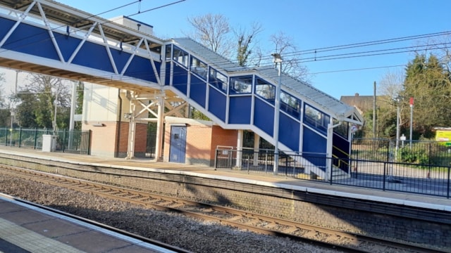 Passengers now enjoying step-free access at Tilehurst: Tilehurst station with new lift facility