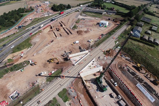HS2 Streethay overbridge works complete ahead of South Staffordshire railway line reopening
