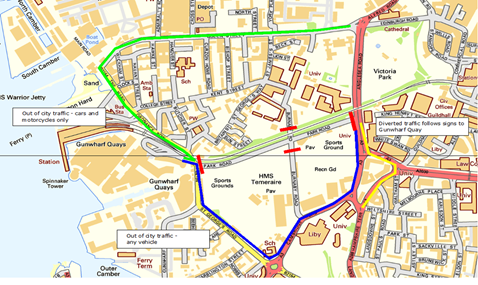 Burnaby Road bridge diversion