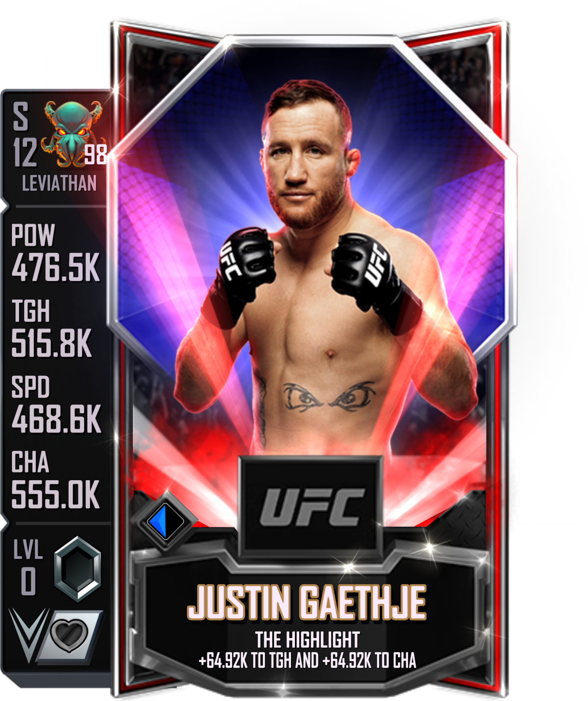 WWE SuperCard UFC Justin Gaethje Leviathan