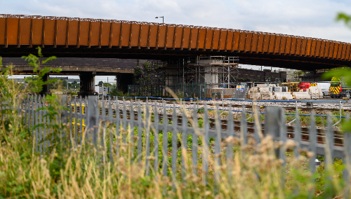 Aston Church Road bridge move - Aug 2024