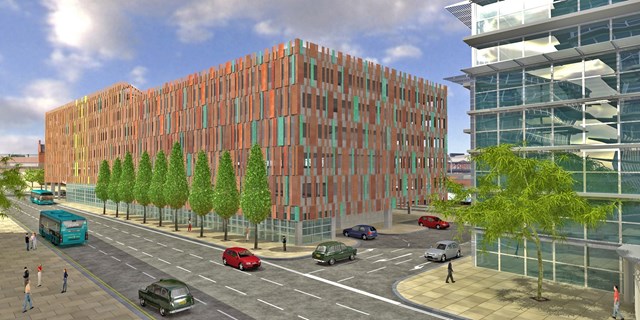 CGI of new car park 2: Nottingham station<br /><br />Scheduled to complete 2012