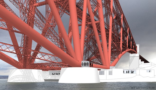 Forth Bridge Experience - North Queensferry centre from south east
