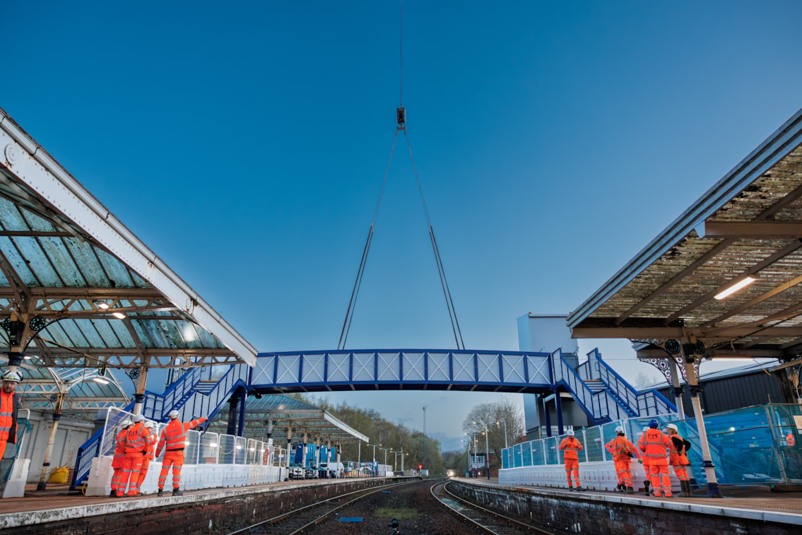 Dumfries - Access for All footbridge and lifts installation - April 14 2024-7