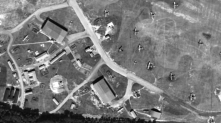 Arial photograph of East Fortune airfield.