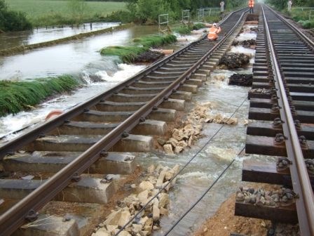 Cotswold Line Flooding: Water damage at Moreton-in-Marsh