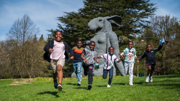 Press Release: A summer of fun, creativity and discovery for all ages at Yorkshire Sculpture Park: Sophie Ryder, Sitting, 2007. Photo © Paolina Hurry, courtesy YSP