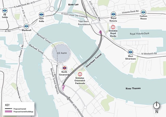 TfL Image - Silvertown Tunnel Alignment