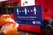 TfL Image - Social distancing signage at bus stop