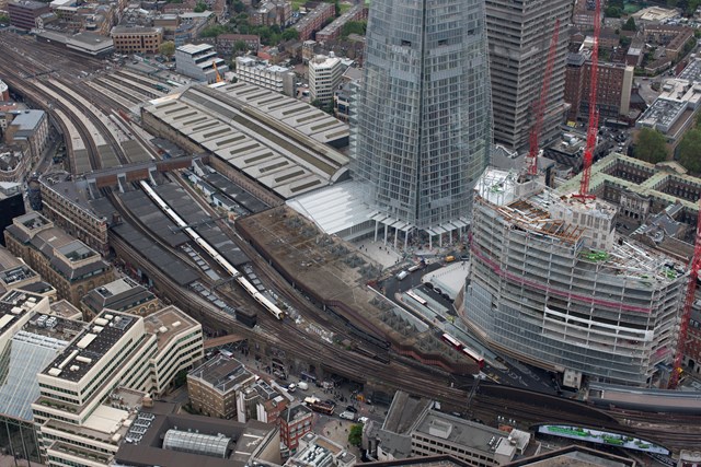 Aerial photography of approach to London Bridge station - June 2012: Aerial photography of approach to London Bridge station - June 2012