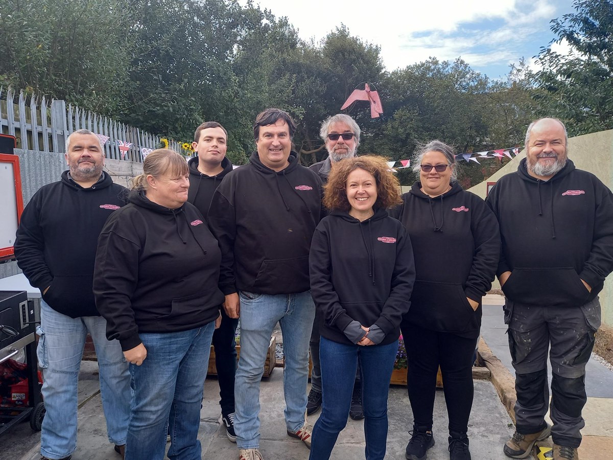 Some of the volunteers at Barrow memorial garden