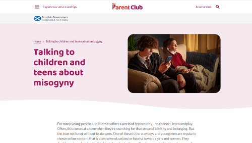 ParentClub.scot - Talking to Children and Teens about Misogyny